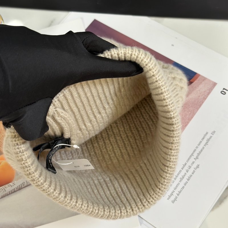 CHANEL 23B針織毛帽 - 米白-5