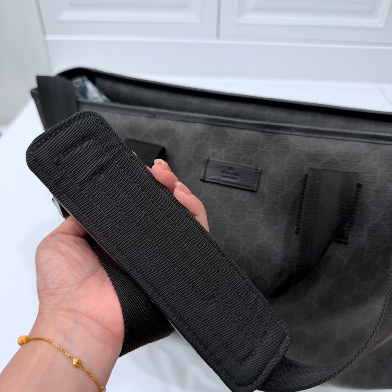 GUCCI pvc GG 壓紋 黑色 托特包 肩背包 斜背包 側背包 登機包 登機袋 購物袋 購物包-15