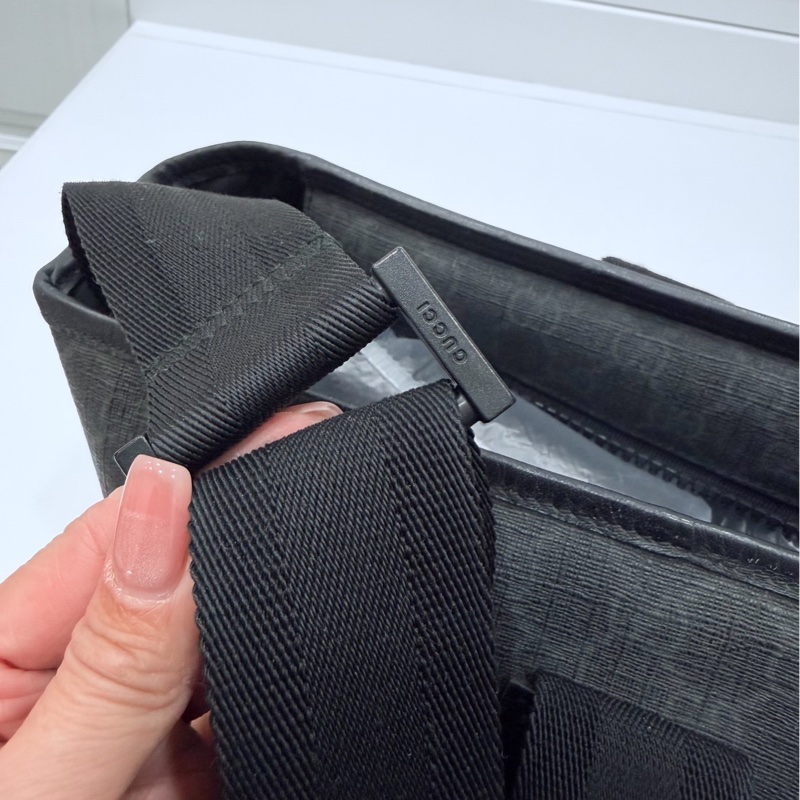 GUCCI pvc GG 壓紋 黑色 托特包 肩背包 斜背包 側背包 登機包 登機袋 購物袋 購物包-16