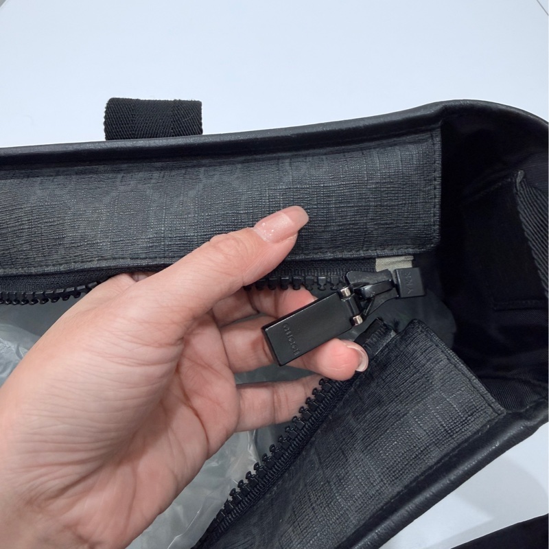 GUCCI pvc GG 壓紋 黑色 托特包 肩背包 斜背包 側背包 登機包 登機袋 購物袋 購物包-18