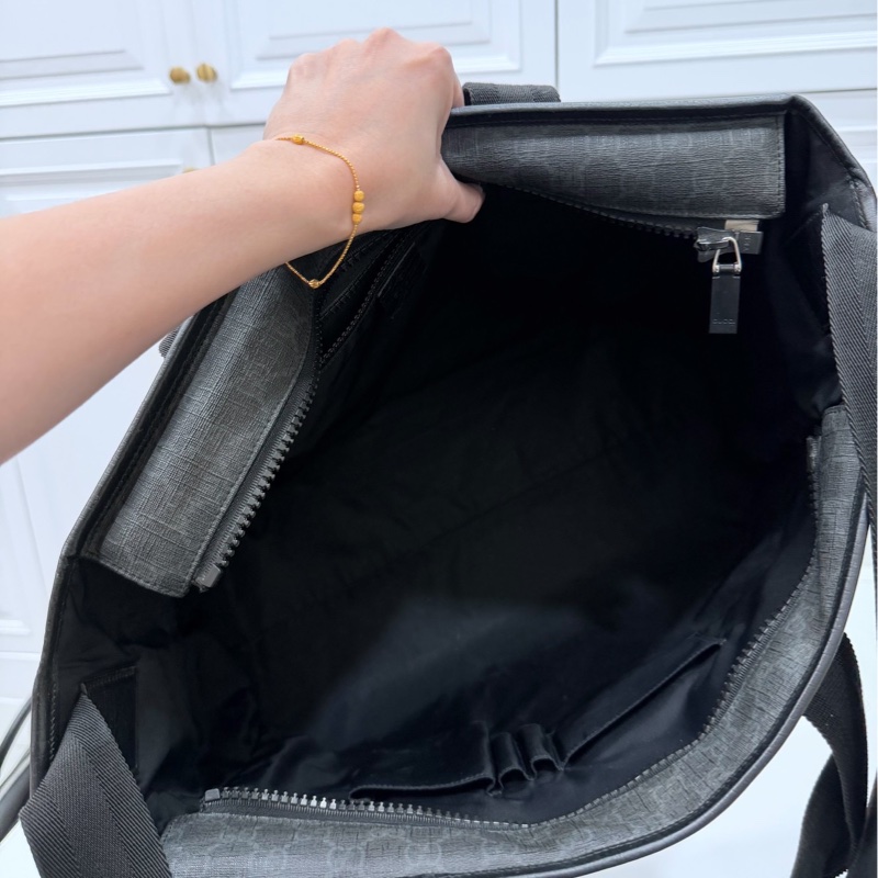 GUCCI pvc GG 壓紋 黑色 托特包 肩背包 斜背包 側背包 登機包 登機袋 購物袋 購物包-20