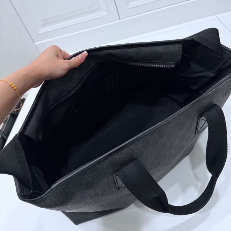 GUCCI pvc GG 壓紋 黑色 托特包 肩背包 斜背包 側背包 登機包 登機袋 購物袋 購物包-22
