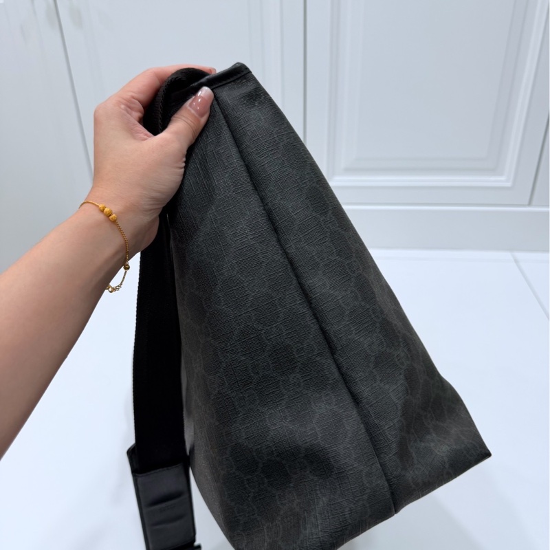GUCCI pvc GG 壓紋 黑色 托特包 肩背包 斜背包 側背包 登機包 登機袋 購物袋 購物包-23