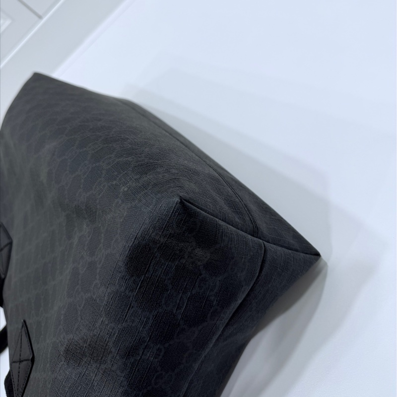 GUCCI pvc GG 壓紋 黑色 托特包 肩背包 斜背包 側背包 登機包 登機袋 購物袋 購物包-26
