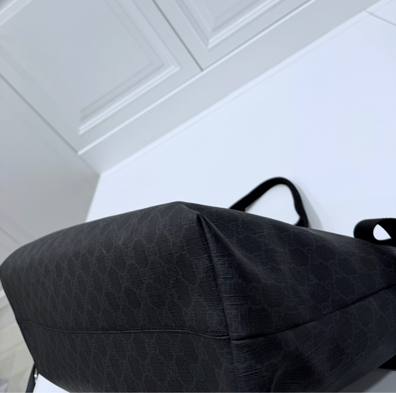 GUCCI pvc GG 壓紋 黑色 托特包 肩背包 斜背包 側背包 登機包 登機袋 購物袋 購物包-27