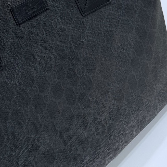 GUCCI pvc GG 壓紋 黑色 托特包 肩背包 斜背包 側背包 登機包 登機袋 購物袋 購物包-36