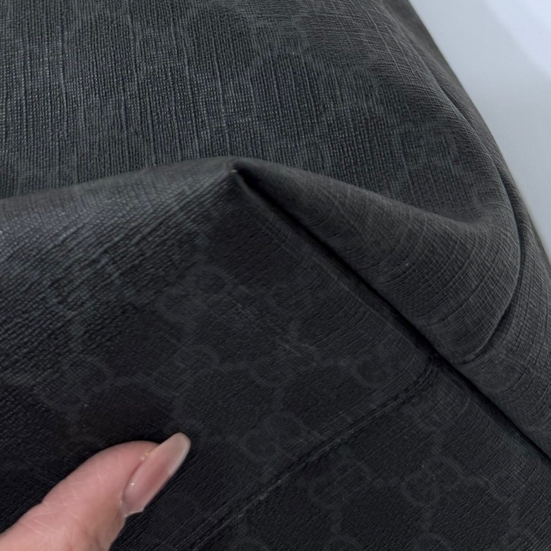 GUCCI pvc GG 壓紋 黑色 托特包 肩背包 斜背包 側背包 登機包 登機袋 購物袋 購物包-38