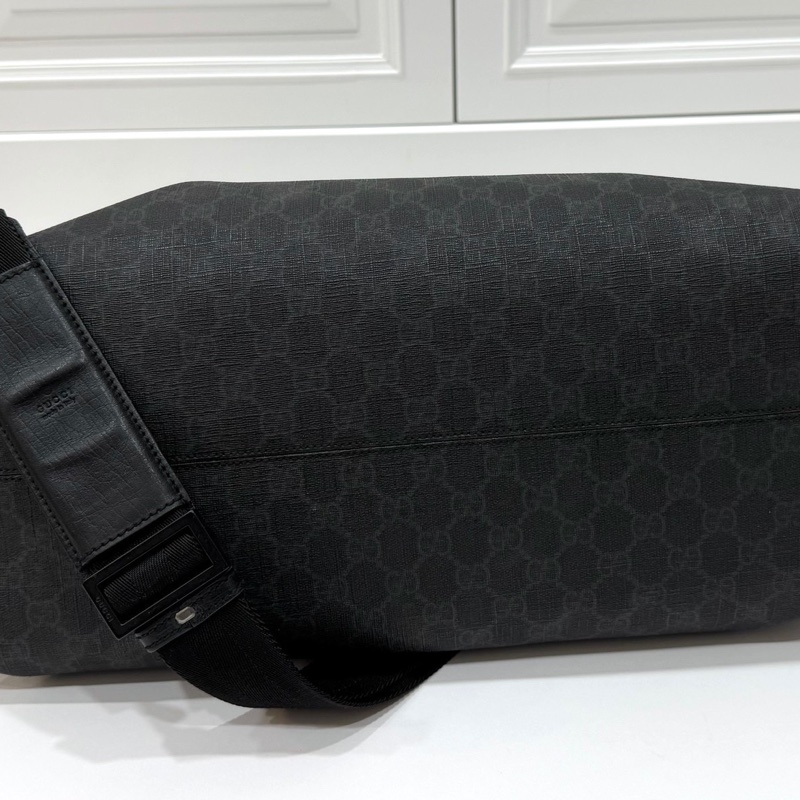 GUCCI pvc GG 壓紋 黑色 托特包 肩背包 斜背包 側背包 登機包 登機袋 購物袋 購物包-42