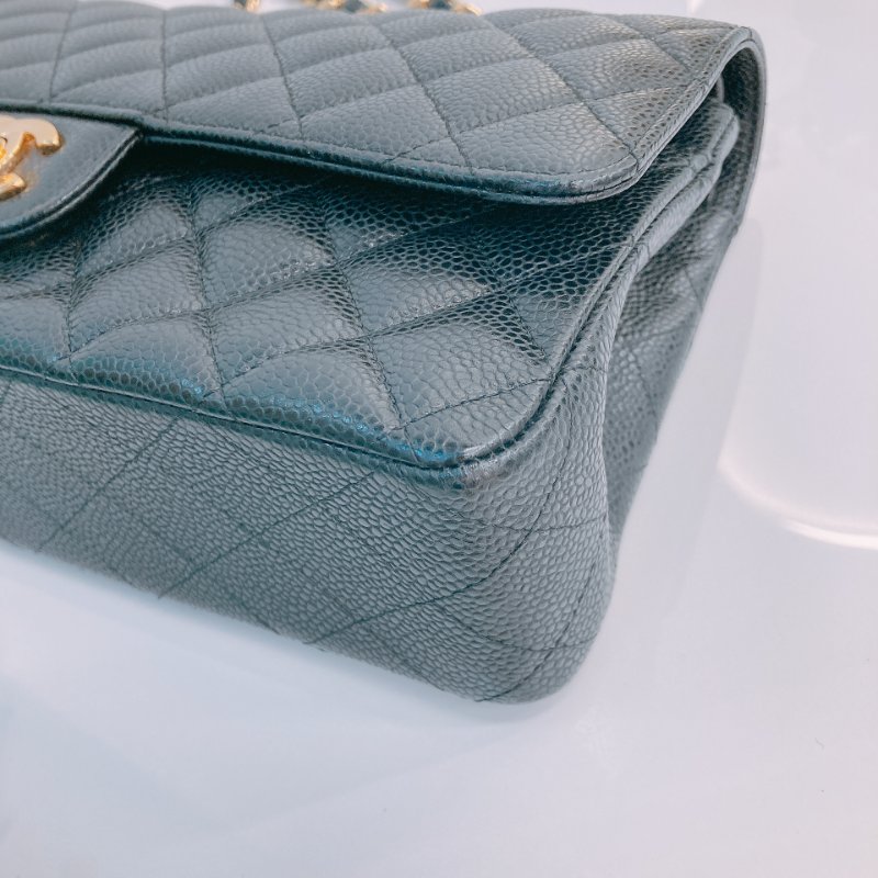 MS0483 Chanel 香奈兒 經典 翻蓋 中號 魚子醬牛皮 荔枝紋 黑金 Classic Flap Medium Caviar Black x GHW-6