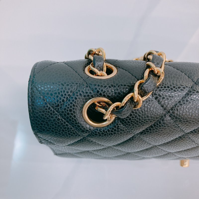 MS0483 Chanel 香奈兒 經典 翻蓋 中號 魚子醬牛皮 荔枝紋 黑金 Classic Flap Medium Caviar Black x GHW-10