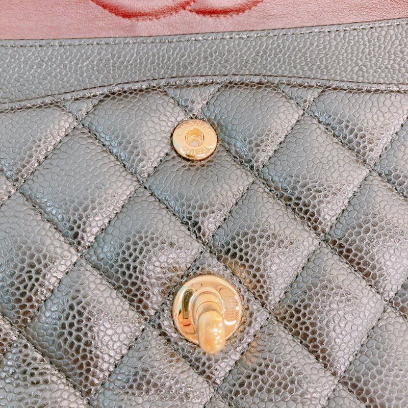 MS0483 Chanel 香奈兒 經典 翻蓋 中號 魚子醬牛皮 荔枝紋 黑金 Classic Flap Medium Caviar Black x GHW-15