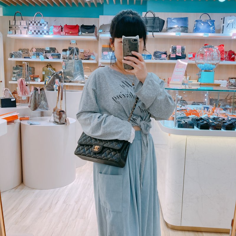 MS0483 Chanel 香奈兒 經典 翻蓋 中號 魚子醬牛皮 荔枝紋 黑金 Classic Flap Medium Caviar Black x GHW-22