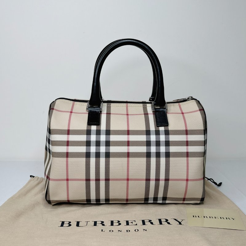 BURBERRY Nova經典格紋波士頓包-1