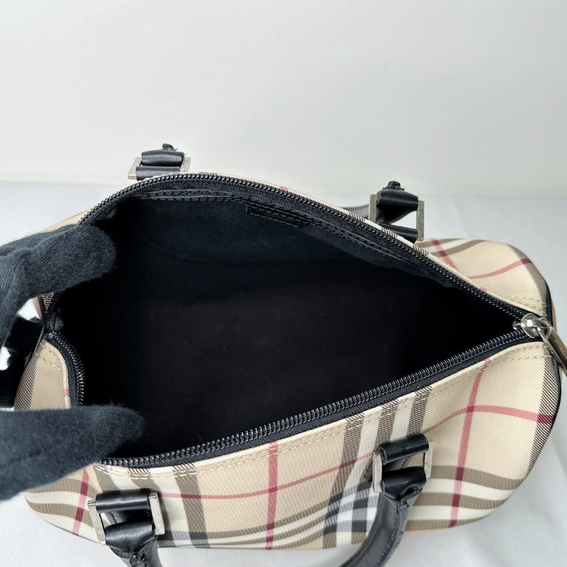 BURBERRY Nova經典格紋波士頓包-6