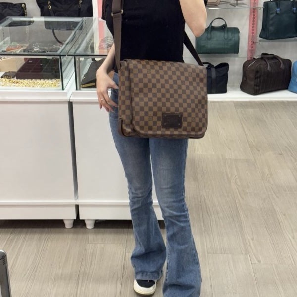 Louis Vuitton Brooklyn GM 棋盤格郵差包 男女通用 vintage 二手 中古-15