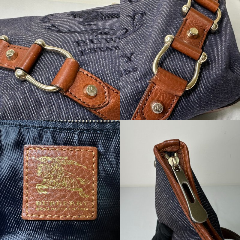 BURBERRY HOBO牛仔流浪包-7