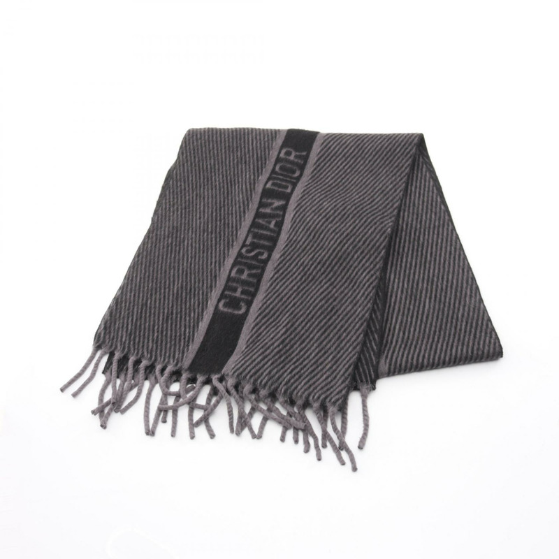Dior圍巾披肩,駝色、黑色、灰色,二手,女士款,附標誌-0