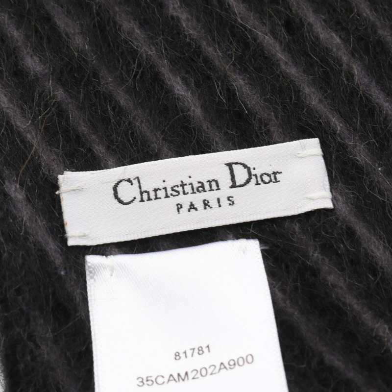 Dior圍巾披肩,駝色、黑色、灰色,二手,女士款,附標誌-2