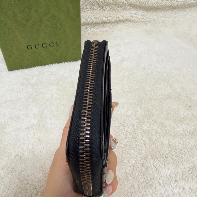 GUCCI 古馳 GG Marmont 拉鍊短夾-3