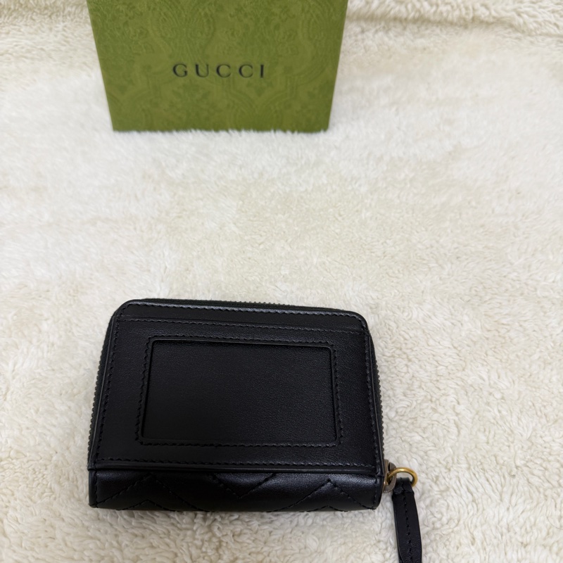 GUCCI 古馳 GG Marmont 拉鍊短夾-4