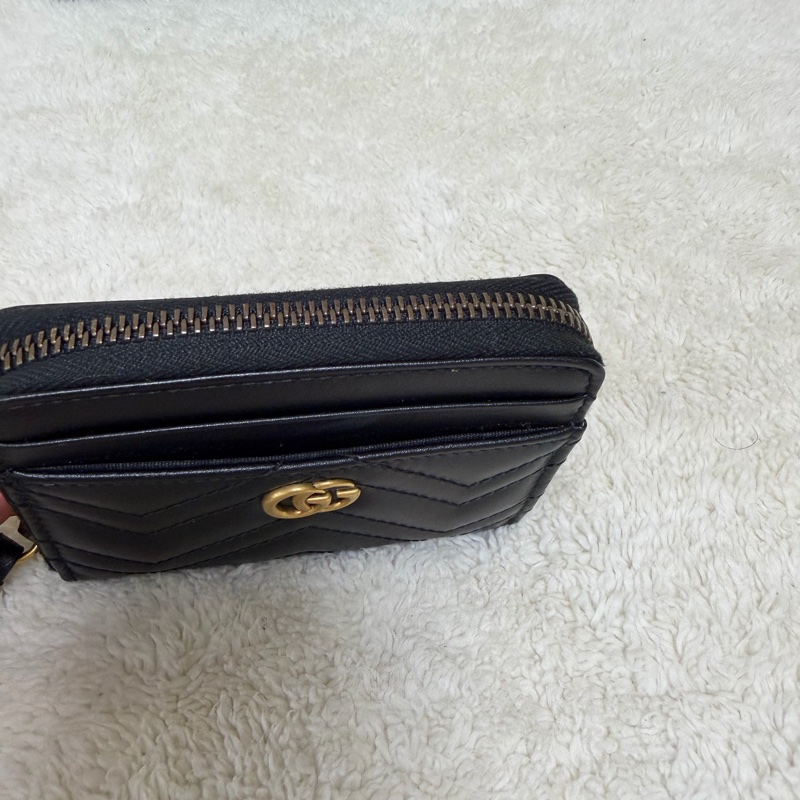 GUCCI 古馳 GG Marmont 拉鍊短夾-5