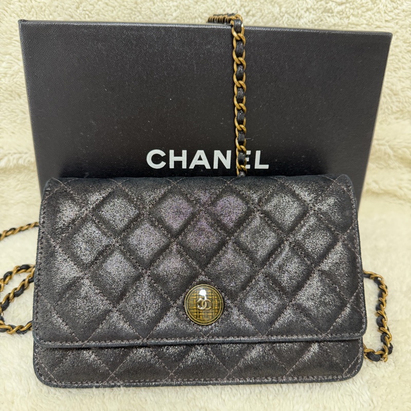 Chanel 牛皮 woc 珠光 復古-0