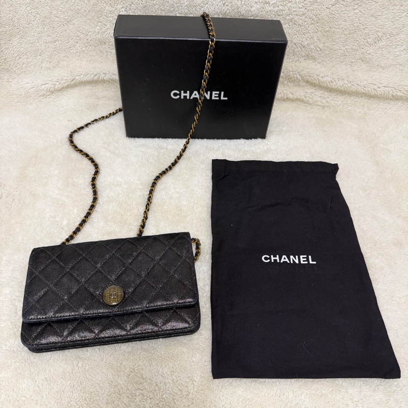 Chanel 牛皮 woc 珠光 復古-1
