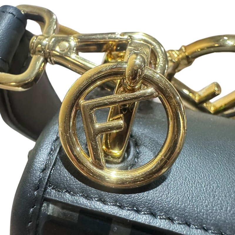 【美收精品】FENDI黑色透明矽膠皮肩背包 4-703-4