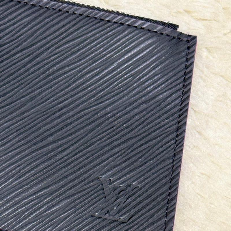 未使用品✨LV黑色 拉鍊長夾 扁長夾 零錢包 鈔票可放不需對折-26