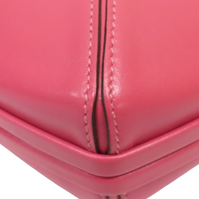 【再降價】粉色 牛皮 Clou Medor 肩背包 銀扣 Z刻【HERMES 愛馬仕】-10