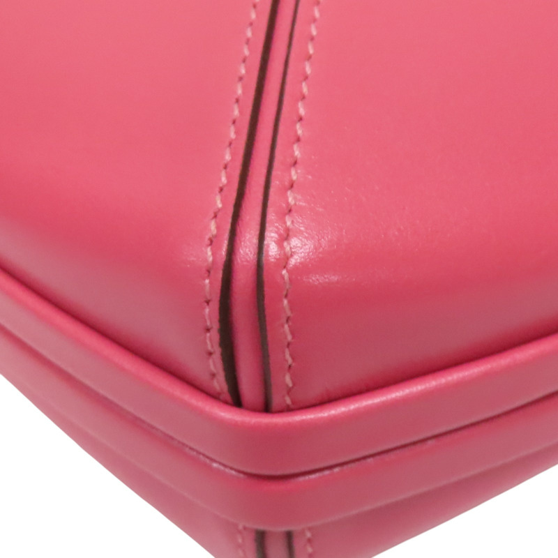 【再降價】粉色 牛皮 Clou Medor 肩背包 銀扣 Z刻【HERMES 愛馬仕】-11