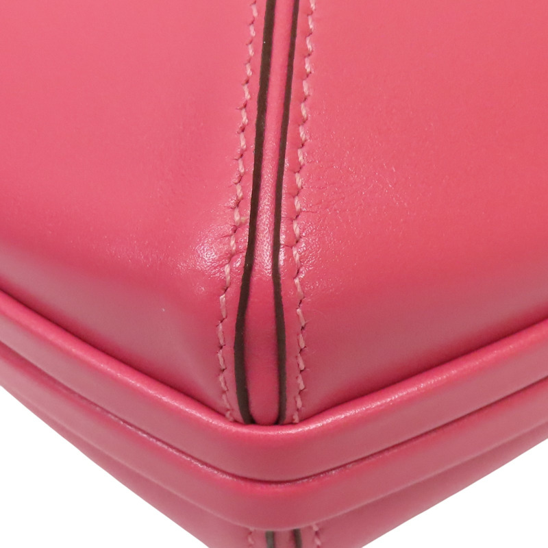 【再降價】粉色 牛皮 Clou Medor 肩背包 銀扣 Z刻【HERMES 愛馬仕】-12