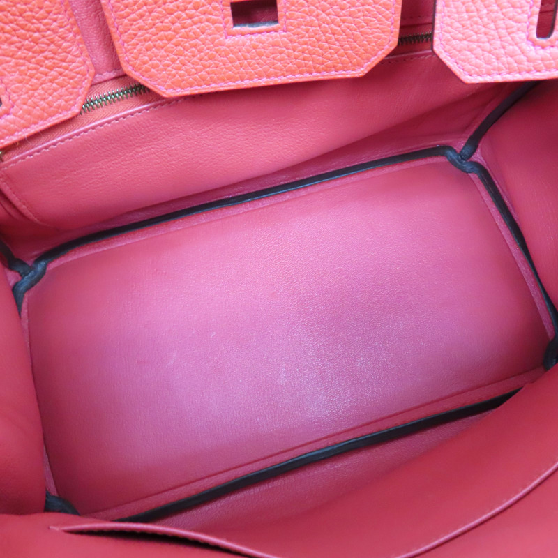 橘紅色 TOGO 牛皮 Birkin30 柏金包 手提包 X刻【HERMES 愛馬仕】 X刻-4