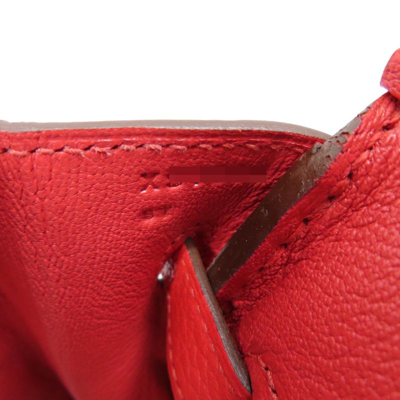 橘紅色 TOGO 牛皮 Birkin30 柏金包 手提包 X刻【HERMES 愛馬仕】 X刻-7