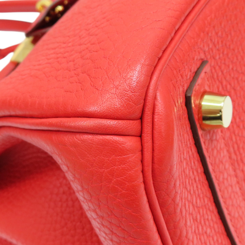 橘紅色 TOGO 牛皮 Birkin30 柏金包 手提包 X刻【HERMES 愛馬仕】 X刻-9
