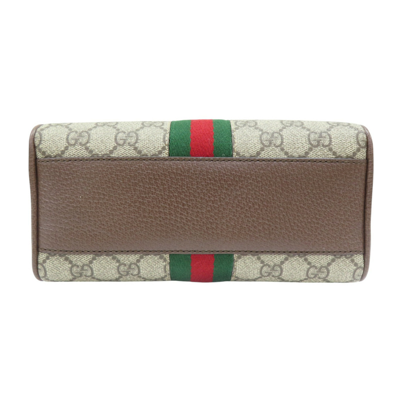 烏木色 Supreme帆布 牛皮 Ophidia GG波士頓包 兩用包【GUCCI 古馳】 724606-3