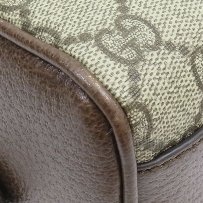 烏木色 Supreme帆布 牛皮 Ophidia GG波士頓包 兩用包【GUCCI 古馳】 724606-12