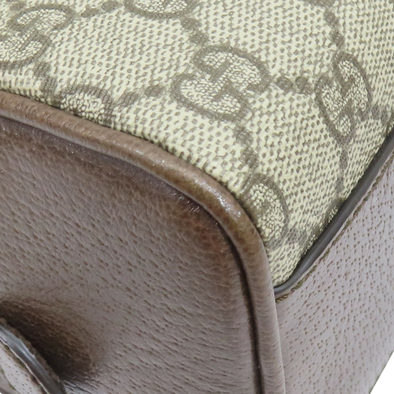 烏木色 Supreme帆布 牛皮 Ophidia GG波士頓包 兩用包【GUCCI 古馳】 724606-14