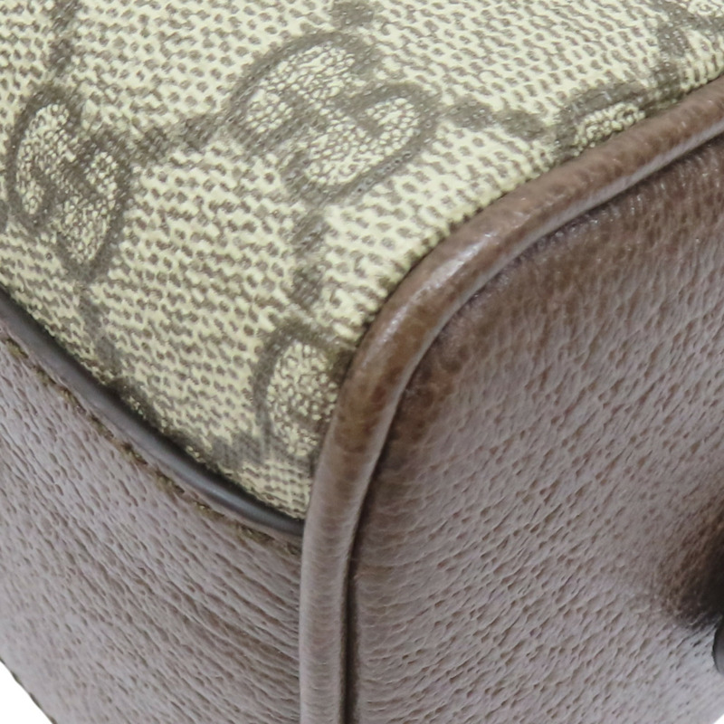 烏木色 Supreme帆布 牛皮 Ophidia GG波士頓包 兩用包【GUCCI 古馳】 724606-15