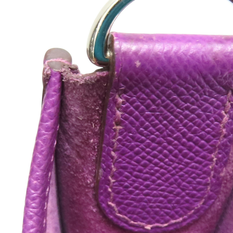 紫色 EPSOM牛皮 Evelyne TPM 肩背包 X刻印/PHW 銀扣【HERMES 愛馬仕】-18