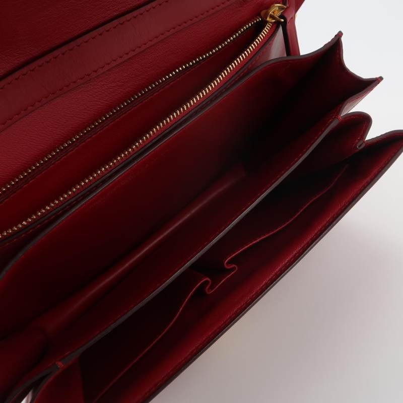 Celine ClassicBox豆腐包中號牛皮純色按壓式鎖扣斜挎包單肩包-6