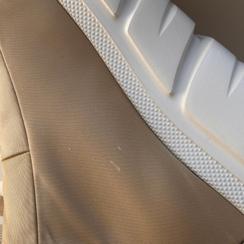 ::PRADA:: Calzature Donna Sneakers 沙色尼龍潮流白底高筒休閒鞋 運動鞋 (38.5號)-28