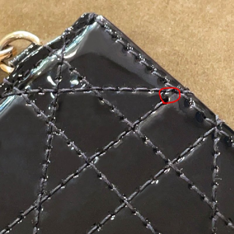 金鐸精品~C777 CHRISTIAN DIOR 迪奧 Lady Dior籐格紋黑色小牛皮亮漆面卡片夾-8