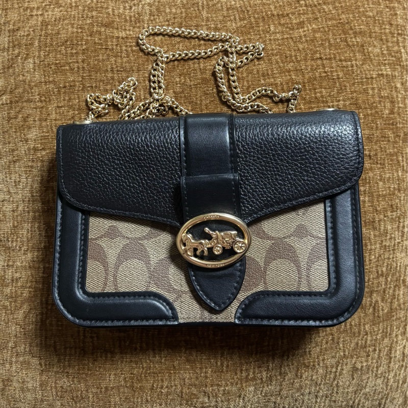 Coach Georgie19 馬車扣 經典老花 鏈條包（可側背肩背兩種背法）-0