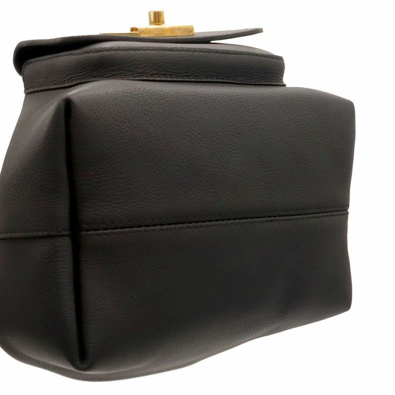 【包稅】LOUIS VUITTON 黑色粒面小牛皮 Lockme 2WAY 水桶包（內建晶片）/ M57687-4