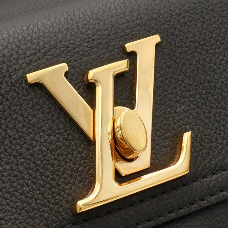 【包稅】LOUIS VUITTON 黑色粒面小牛皮 Lockme 2WAY 水桶包（內建晶片）/ M57687-8