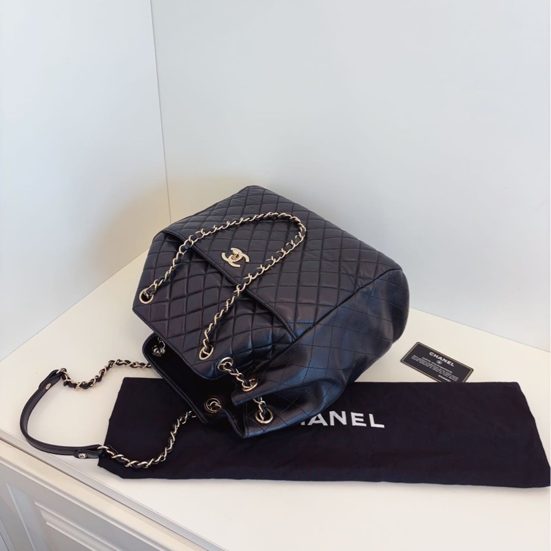 【98新部分膜在🆕】Chanel 黑金水桶包 鏈條包 單肩包-5