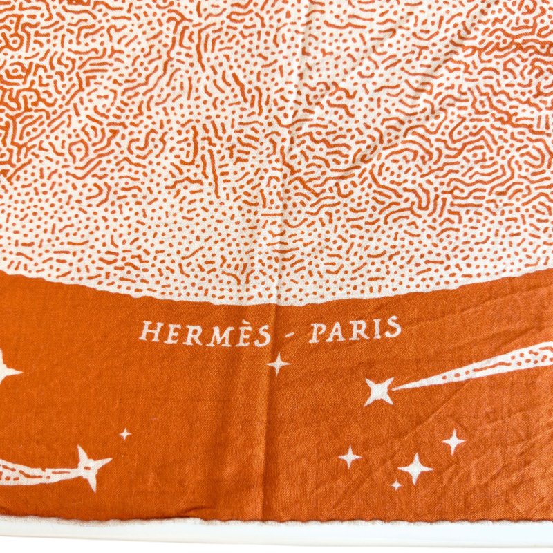 HERMES Clair de Lune shawl 140 月光飛馬 羊絨 圍巾-3