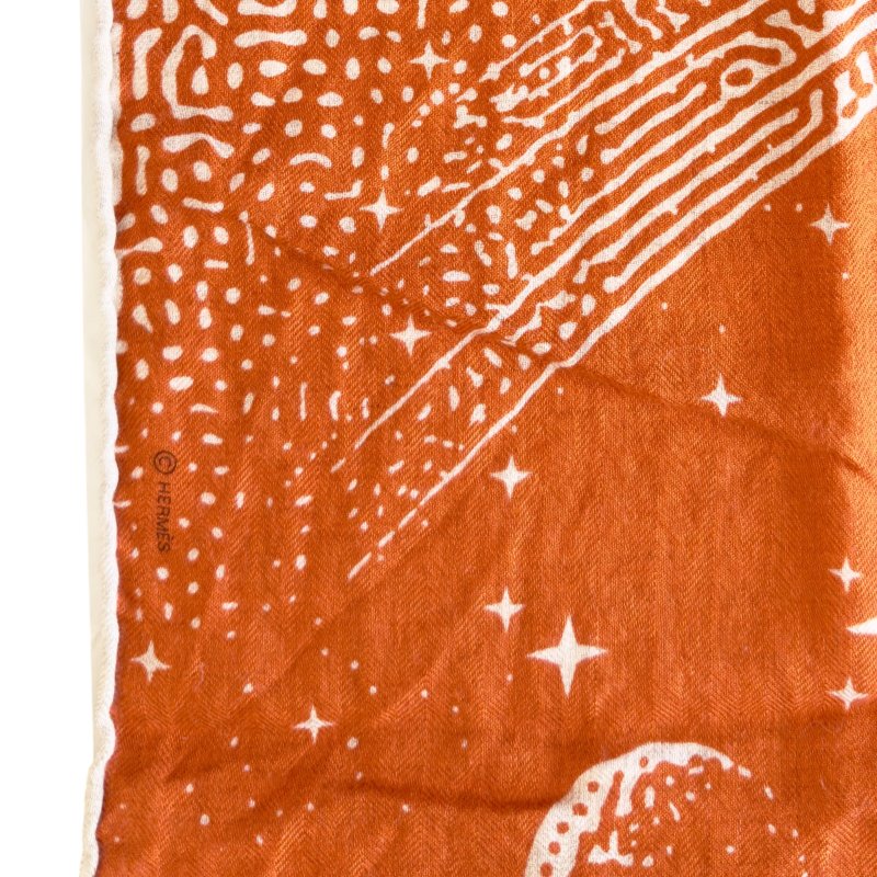 HERMES Clair de Lune shawl 140 月光飛馬 羊絨 圍巾-4