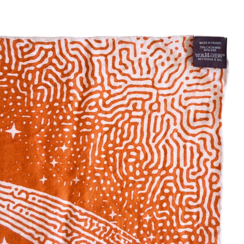 HERMES Clair de Lune shawl 140 月光飛馬 羊絨 圍巾-6